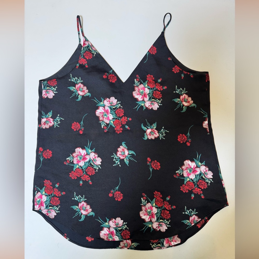 Express Black Camisole with Floral Design